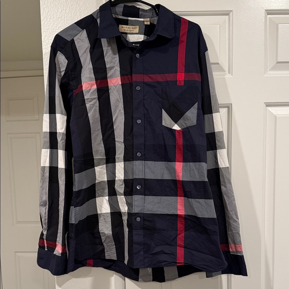 Burberry Multicolor Plaid Long Sleeve Shirt